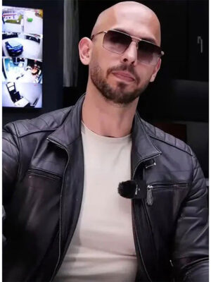Andrew Tate Celebrity Genuine Leather Jacket Black