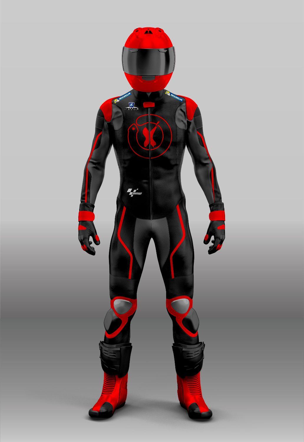 Jorge Lorenzo Honda Jerez Track Test & Street Racing Suit  Black & Red