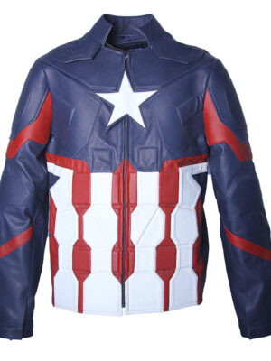 Captain America Character Real Leather Jacket