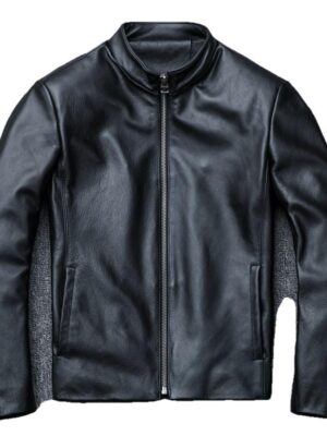 Eddard Men's Genuine Cowhide Leather Motorcycle Jacket