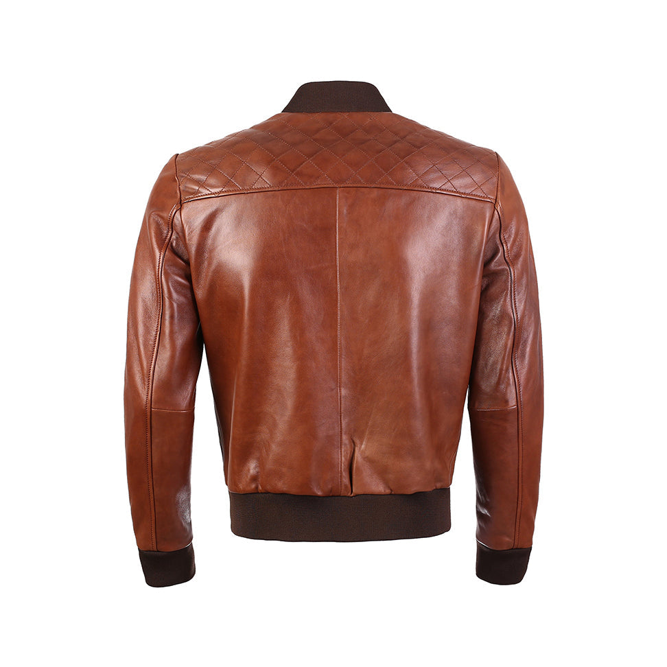 Greer Mens Wax Finish Sheep Leather Jacket