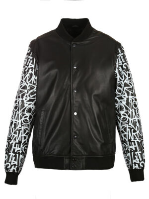NEW Men's Gianno Designer Leather Baseball Jacket