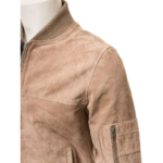 MEN SAND SUEDE BOMBER JACKET BIRDSALL