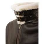 MEN BROWN AND CREAM AVIATOR JACKET ELBRIDGE