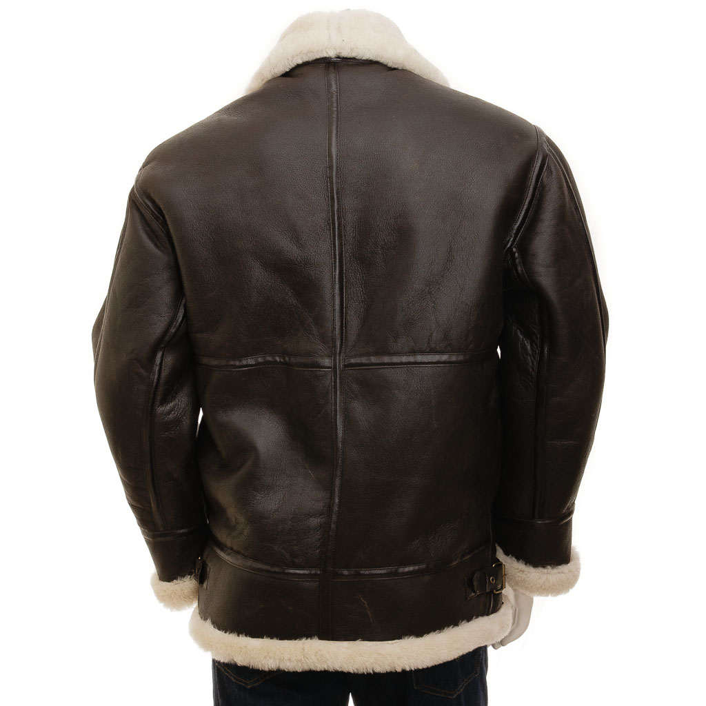 MEN BROWN AND CREAM AVIATOR JACKET ELBRIDGE