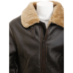 MEN BROWN AND GINGER AVIATOR JACKET ELBRIDGE