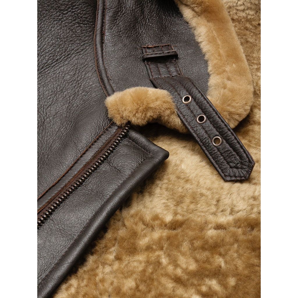 MEN BROWN AND GINGER AVIATOR JACKET ELBRIDGE