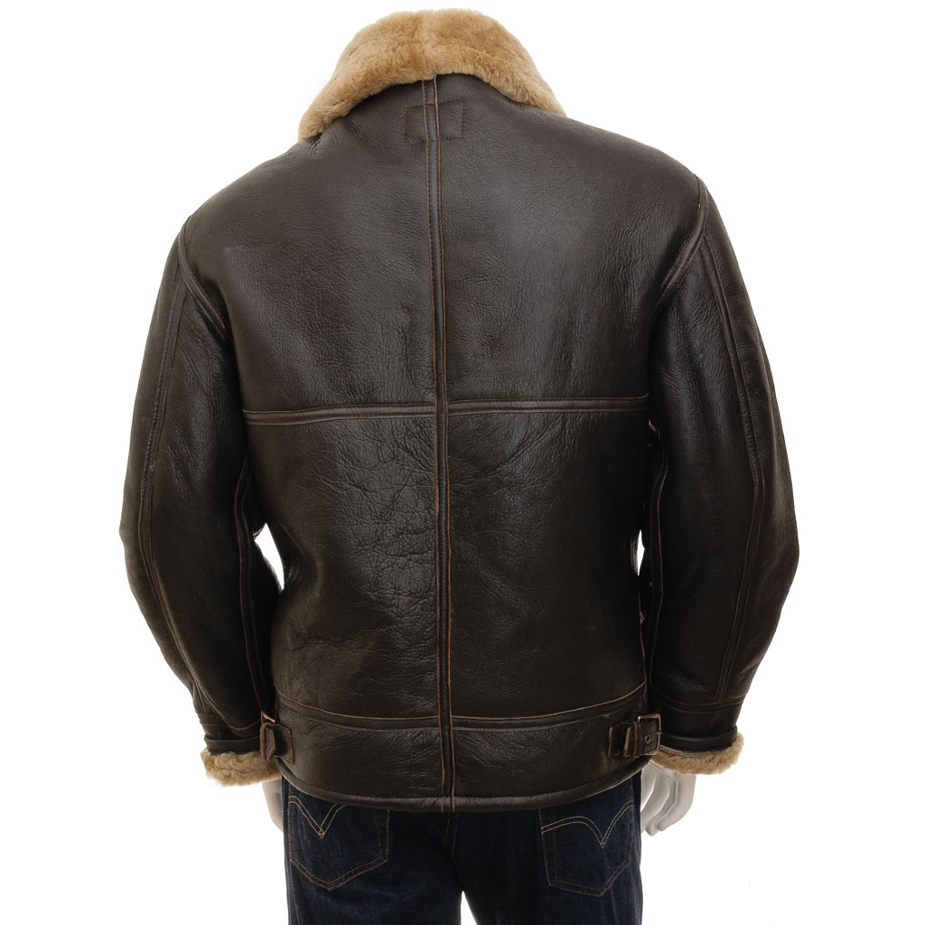 MEN BROWN AND GINGER AVIATOR JACKET ELBRIDGE