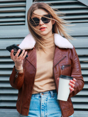 Lisa Bomber Jacket Cognac