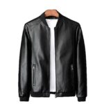 God Is Always On Time Printed Religious Leather Jacket