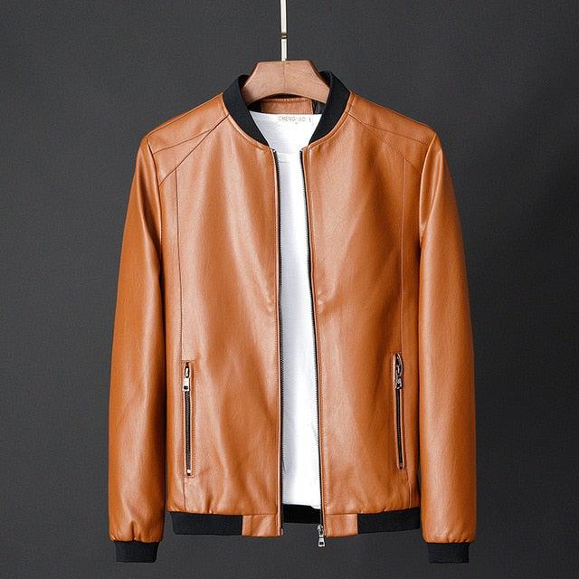 God Is Always On Time Printed Religious Leather Jacket