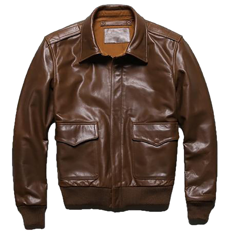God Is Always On Time Religious Printed Bomber Genuine Leather Jacket