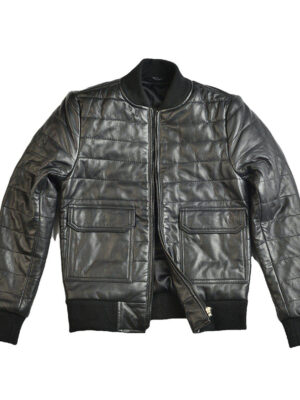 Youth Kerr Boys Puffer Bomber Leather Jacket