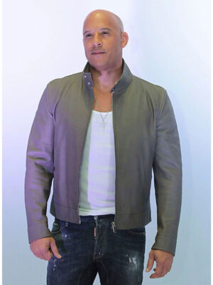 Vin Diesel Genuine Leather Jacket Gray
