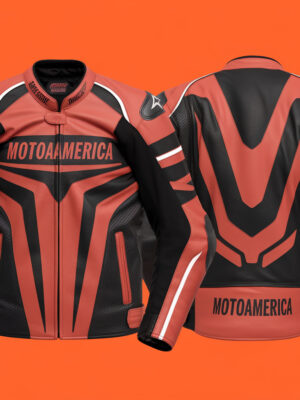 TurboGrip Moto America 2025 Motorcycle Leather Racing Jacket