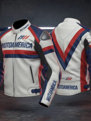 SpeedFreak Moto America 2025 Motorcycle Leather Racing Jacket