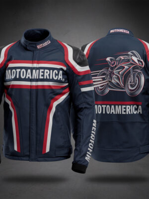 Adrenaline Rush Moto America 2025 Motorcycle Leather Racing Jacket