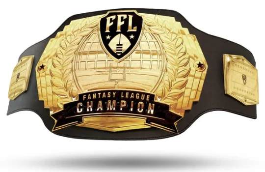 CNC engraved wrestling belt for fantasy football