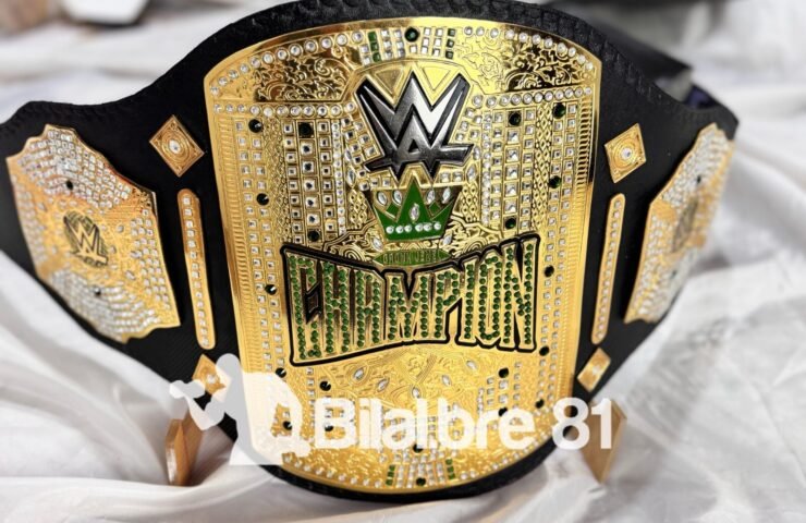 jeweled championship belts with synthetic diamonds and gold plates